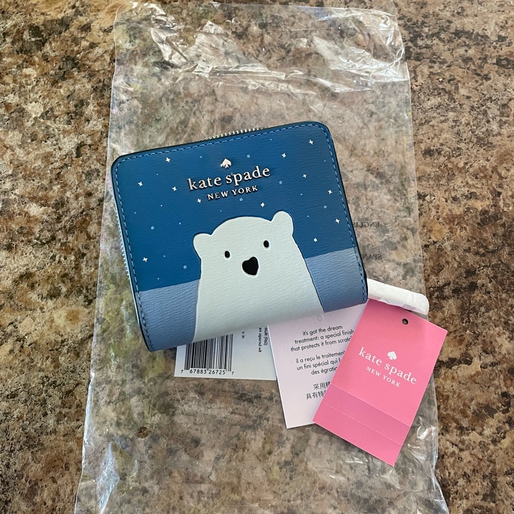 New! Kate Spade Arctic Friends Polar Bear Wallet